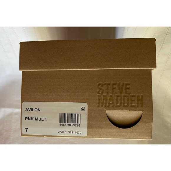 Steve Madden Avilon Feather and Rhinestone Slide Dress Sandals in Pink - Picture 9 of 9